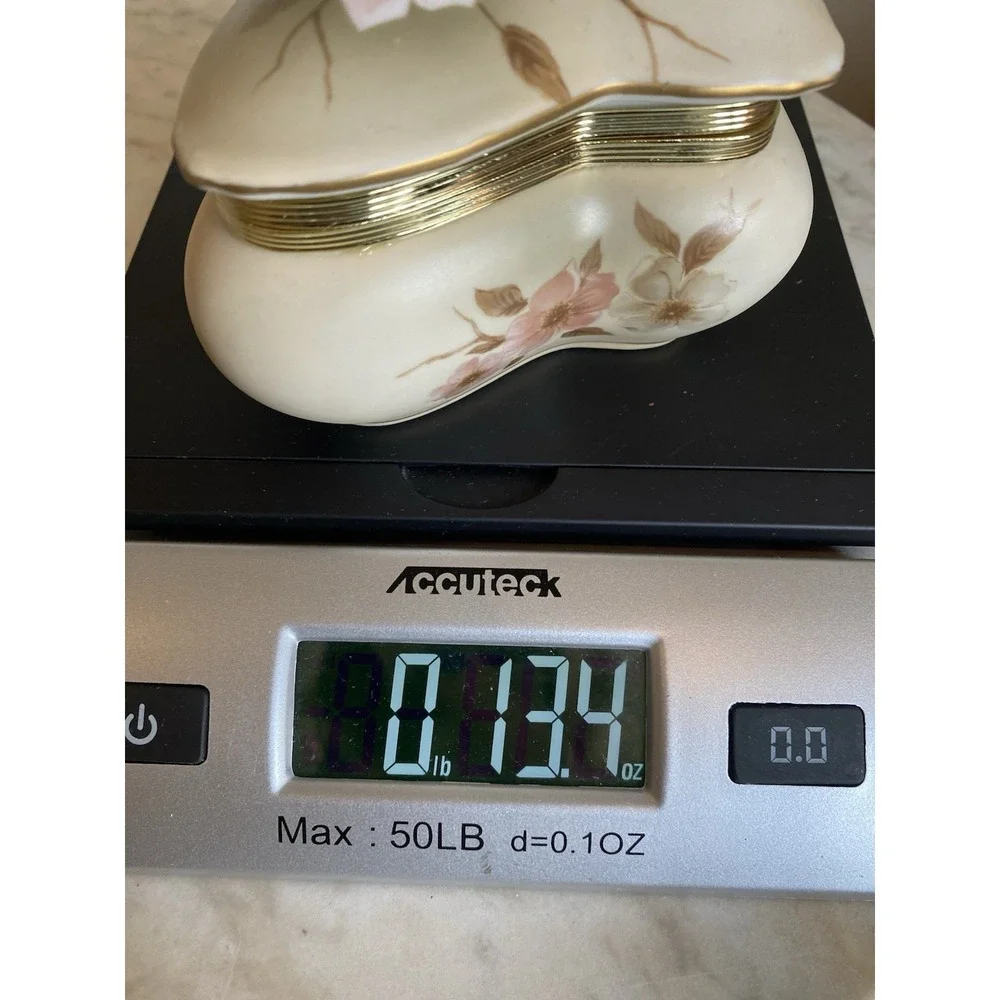 Victorian Garden Dogwood Porcelain Music Trinket Box For COR Japan Butterfly O2